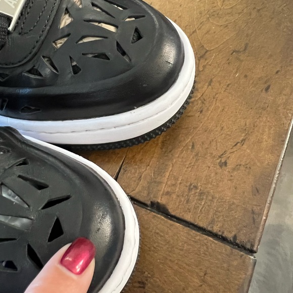 Nike Air Force 1 Ultra Force Mid Joli black Leather Cut Out Sneakers|size 9 - Picture 10 of 11